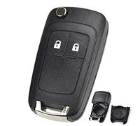 XUKEY Coque de clé de Voiture 2 Boutons Télécommandes de Verrouillage à Distance pour Adam Astra J Insignia Mokka Zafira C Corsa D E Cascada Meriva Karl Viva Fob‿Kit de réparation de clé Non coupée