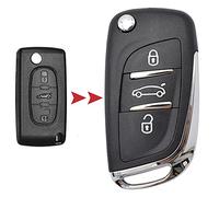 Xukey - Coque de clé télécommande modifiée à 3 boutons pour Peugeot 308, 207, 307, 3008, 807, Expert, Partner, pour Citroën C2, C3, C4 - Kit de réparation de e rechange - Lame VA2 - CE0536