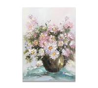 xukgmsg Bouquet Blanc Et Rose Toile Murale Avec Fleurs Tableaux Florale Abstraite Bouquet De Fleurs Moderne Image ImpriméE 100x70cm