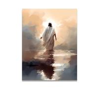 xukgmsg Le Dos Sacré JéSus Art Mural Vie Enfant De Dieu Affiche Catholique ChréTien Seigneur Tableaux Religieuse Bible Image Pour Salon éGlise Tableauxs Modernes Art DéCoratif 65x50cm