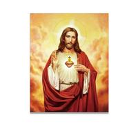 xukgmsg LumièRe Brillante JéSus Art Mural Vie Enfant De Dieu Affiche Catholique ChréTien Seigneur Tableaux Religieuse Bible Image Pour Salon éGlise Tableauxs Modernes Art DéCoratif 105x80cm