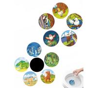 XUKZIMA 10 Autocollants Apprentissage Propreté Enfant, Gommettes Pot Dinosaures Thermochromes, Système Récompense Visuel & Adhésif Réutilisable pour Motivation Positive