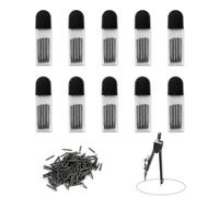 XUKZIMA 10 Boîtes de Mines pour Compas 2B, Recharge en Graphite pour Compas Collège, Haute Résistance à la Casse pour Dessin Technique, Géométrie et Fournitures Scolaires