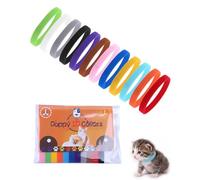 XUKZIMA 24 Pièces Collier Chiot Naissance et Chaton, Colliers d'Identification Réglables en Nylon Doux Multicolores, Idéal pour le Suivi de Croissance des Portées Nouveau-Nés