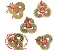 XUKZIMA 5 chinesischer Glücksmünzen, robuste Metalllegierung, Feng Shui für Glück und Schutz