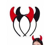 XUKZIMA Lot de 2 bandeaux élastiques en corne de diable - Prise en main sûre pour cosplay - Léger et confortable - Accessoire de fête