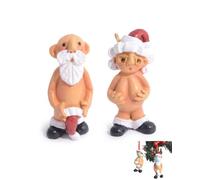 XUKZIMA Lot de 2 décorations de Noël - Décorations de sapin de Noël avec crochet renforcé - Boules incassables de qualité supérieure pour des démonstrations festives confortables et des échanges de