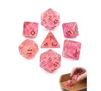XUKZIMA Lot de 7 Dés, Polyédriques avec Chiffres Faciles à Lire pour Lancers Précis