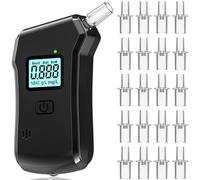 XULIERUX Ethylotest, Testeur D'Alcool Respiratoire Haute Précision Avec Écran LCD, Livré Avec 20 Embouts Buccaux, Adapté Pour La Maison, Les Fêtes, Les Conducteurs