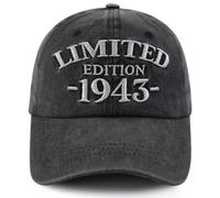 Xullaxth Casquette de Baseball réglable en Coton édition limitée 1940 1941 1942 1943 1944 1945 1946 1947 1948 1949 pour Homme et Femme, 1943 Noir, Taille Unique