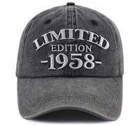 Xullaxth Casquette de baseball réglable en coton édition limitée 1950 1951 1952 1953 1954 1955 1956 1957 1958 1959 pour homme et femme, 1958 Noir, Taille unique