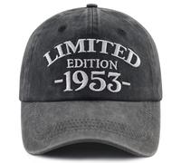 Xullaxth Casquette de Baseball réglable en Coton édition limitée 1950 1951 1952 1953 1954 1955 1956 1957 1958 1959 pour Homme et Femme, 1953 Noir, Taille Unique