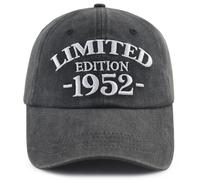 Xullaxth Casquette de Baseball réglable en Coton édition limitée 1950 1951 1952 1953 1954 1955 1956 1957 1958 1959 pour Homme et Femme, 1952 Noir, Taille Unique
