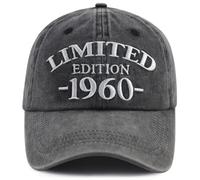 Xullaxth Casquette de baseball réglable en coton édition limitée 1960 1961 1962 1963 1964 1965 1966 1967 1968 1969 pour homme et femme, 1960 Noir, Taille unique
