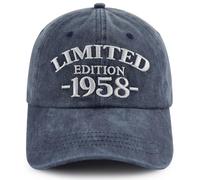 Xullaxth Décorations de 66e anniversaire pour homme et femme, chapeau de baseball brodé amusant en édition limitée 1958, cadeau d'anniversaire de 66 ans, casquette de baseball pour mari et femme