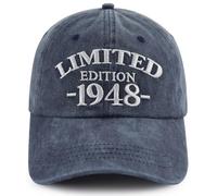 Xullaxth Décorations de 76e anniversaire pour homme et femme, chapeau de baseball brodé amusant en édition limitée 1948, cadeau d'anniversaire de 76 ans, casquette de baseball pour mari et femme