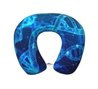 XULLZH Coussin unisexe en forme de U avec chaîne ADN, respirant, léger, confortable, noir, One Size, noir, One Size