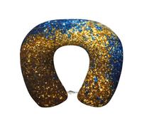 XULLZH Coussin unisexe en forme de U imprimé à paillettes respirant léger confortable, noir, One Size, noir, One Size