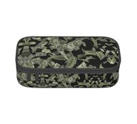 XULLZH Dollar Signe De L'argent Impression Grande Capacité Compartiments Trousse À Crayons Pochette Pochette Sac Voyage Trousse De Toilette Organisateur Sac, Noir, Taille Unique, Moderne, Noir, One