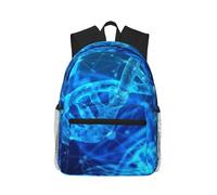 XULLZH Sac à dos de voyage décontracté avec chaîne ADN - Grande capacité - Léger - Pour homme et femme, noir, One Size, noir, Taille unique