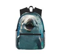 XULLZH Sac à dos de voyage léger et décontracté avec imprimé dauphin drôle - Grande capacité - Pour homme et femme, noir, One Size, noir, Taille unique