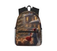 XULLZH Sac à dos de voyage léger et décontracté avec imprimé Merry Christmas - Grande capacité - Pour homme et femme, noir, One Size, noir, Taille unique