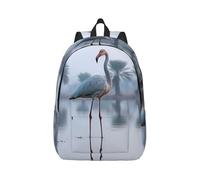 XULLZH Sac à dos décontracté imprimé flamant rose abstrait sac à dos voyage travail grande capacité bretelles réglables sac à dos léger, noir, S