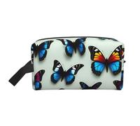 XULLZH Sac de rangement de toilette avec fermeture éclair - Grande capacité - Imprimé papillon et violoncelle - Blanc - Taille unique, Blanc, One Size