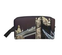 XULLZH Tower Bridge in London - Grande capacité - Organiseur de maquillage portable - Avec fermeture éclair - Sac de rangement pour produits de toilette, blanc, One Size, blanc, One Size