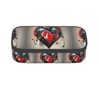 XULLZH Trousse de toilette de voyage avec compartiments de grande capacité Motif amour et musique, Noir/blanc, One Size, Moderne.