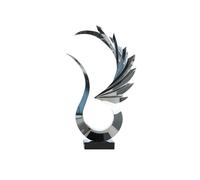 Xumh2024-3 Accessoires de Bureau à Domicile Ornements décoratifs d'intérieur - Grandes Sculptures d'art Abstrait Moderne en Acier Inoxydable