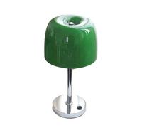 Xumh2024-3 accessoires de chambre Lampe de table champignon en verre translucide for chambre à coucher, salon, ambiance vintage, lampe de chevet ou de lecture(Green)