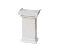 Xumh2024-3 Bureau de réception Pupitre en Bois Simple, Podium, Bureau, hôte de réunion, réception, Table maître cérémonie(Blanc)