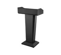 Xumh2024-3 Bureau de réception Réception d'hôtel, pupitre en Acier Inoxydable de Podium d'accueil Table(Noir)