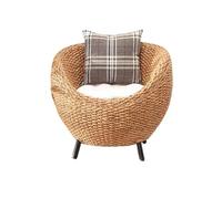 Xumh2024-3 Chaise de Cuisine Chaise en rotin Naturel avec Dossier - Chaise Longue décontractée for Balcon et Usage intérieur - Chaises décoratives chaises Confortables