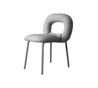 Xumh2024-3 Chaise de Cuisine Modern Boucle Dining Chairs, Kitchen & Room, Backrest Upholstered with Metal Legs(Grigio)