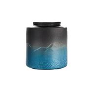 Xumh2024-3 Couvercle Hermétique Ceramic Tea Canister Household Sealed Storage Jar for Tea, Coffee, Sugar, Spice, Nuts pour Alimentaires Café(Blue)