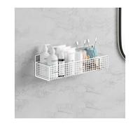 Xumh2024-3 Étagères Murales Un Support de Rangement Mural Qui ne nécessite Pas de percer des Trous dans Le Mur for Le lavabo des Toilettes Etagère de Rangement de Douche(Blanc,Grand)