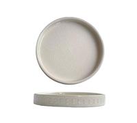 Xumh2024-3 soucoupes pour Pots de Fleurs Palette de Plantes en Relief rétro Luxe et légère, for Jardinage Domestique, Soucoupe bac d'égouttage(Blanc,Moyen)