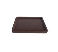 Xumh2024-3 soucoupes pour Pots de Fleurs Plateau à Fleurs carré en Forme de Palette, Soucoupe céramique Violette for l'intérieur et l'extérieur(Petit)