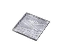 Xumh2024-3 soucoupes pour Pots de Fleurs Plateau d'égouttage carré en céramique for Plantes, Soucoupe Imitation marbre for jardinière, Bureau, décoration de palettes(Grand)