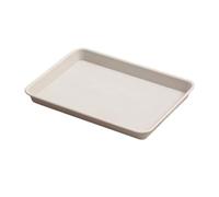 Xumh2024-3 soucoupes pour Pots de Fleurs Plateaux d'égouttage for Plantes d'intérieur et d'extérieur, Soucoupe rectangulaire en résine de 33,8 cm, Trois Couleurs(Beige)