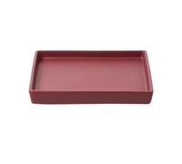 Xumh2024-3 soucoupes pour Pots de Fleurs Soucoupe carrée en céramique for Plantes, bac à Fleurs for l'intérieur, l'extérieur, Le Patio ou Balcon(Red,Petit)