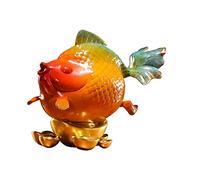 Xumh2024-3 Statue d'ornement Ornement d'entrée de Poisson en cuivre Salon Artisanat Riche et prospère Bureau comme décorations d'eau