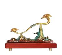 Xumh2024-3 Statue d'ornement Pur Cuivre Rivières Et Montagnes Ruyi Ornements D'entrée en Laiton Salon Bureau Feng Shui(43 * 15 * 31cm)