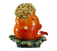 Xumh2024-3 Statue d'ornement Tous Les Poissons en cuivre Ornement d'entrée Salon Bureau comme Poisson Eau Artisanat Maison œuvre(A)