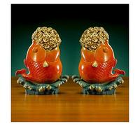 Xumh2024-3 Statue d'ornement Tous Les Poissons en cuivre Ornement d'entrée Salon Bureau comme Poisson Eau Artisanat Maison œuvre(B)