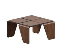 Xumh2024-3 Table de Salon Ensemble de Table Basse modulaire en Bois, Tables Salon emboîtables, décor géométrique(Bruin)