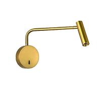 XUMI Applique Murale Moderne À LED Bras De Lampe Murale Pivotant avec Interrupteur Maison Décor Moderne Chambre 3W Liseuse Chevet Éclairage Intérieur De La Maison 3000K,d'or