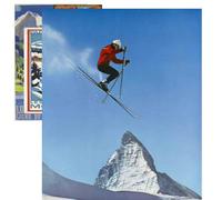 XUMING Lot De 4 Hiver Ski 20x30cm Vintage Plaque Affiche éTain MéTal Mur Signe RéTro DéCoration Pour Bar Café Garage Gaz Station Accueil Club 01, 30CM
